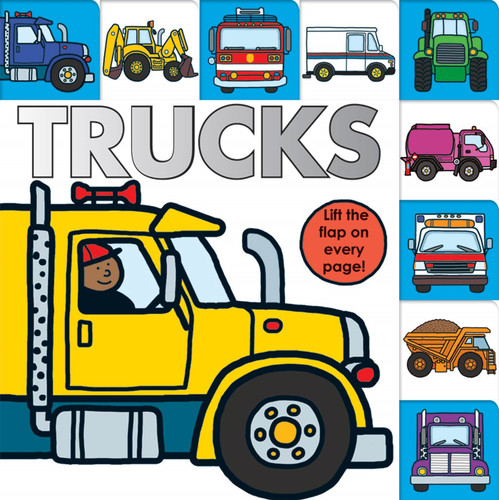 Lift-the-Flap Tab: Trucks: An interactive board book for little fans of trucks (Lift-the-Flap Tab Books) book cover by Roger Priddy