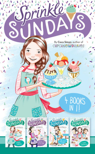 Sprinkle Sundays 4 Books in 1!: Sunday Sundaes; Cracks in the Cone; The Purr-fect Scoop; Ice Cream Sandwiched (Sprinkle Sundays) book cover by Coco Simon