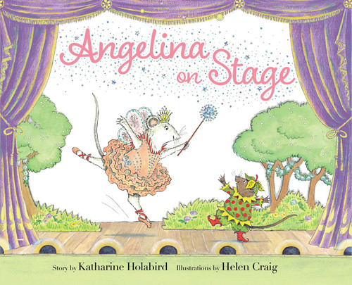 Angelina on Stage (Angelina Ballerina) book cover by Katharine Holabird
