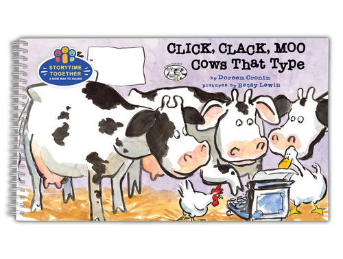 Click, Clack, Moo: Cows That Type (Storytime Together Edition) (A Click Clack Book) book cover by Doreen Cronin