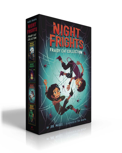Night Frights Fraidy-Cat Collection (Boxed Set): The Haunted Mustache; The Lurking Lima Bean; The Not-So-Itsy-Bitsy Spider; The Squirrels Have Gone Nuts (Night Frights) book cover by Joe McGee