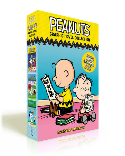 Peanuts Graphic Novel Collection (Boxed Set): Snoopy Soars to Space; Adventures with Linus and Friends!; Batter Up, Charlie Brown! (Peanuts) book cover by Charles  M. Schulz
