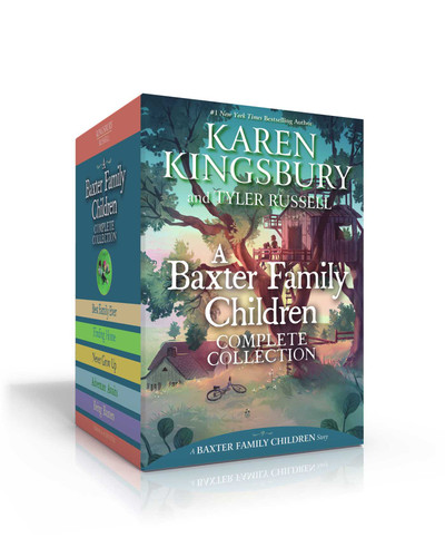 A Baxter Family Children Complete Collection (Boxed Set): Best Family Ever; Finding Home; Never Grow Up; Adventure Awaits; Being Baxters (A Baxter Family Children Story) book cover by Karen Kingsbury, Tyler Russell