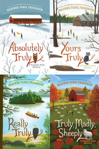The Pumpkin Falls Mystery Paperback Collected Set: Absolutely Truly; Yours Truly; Really Truly; Truly, Madly, Sheeply (A Pumpkin Falls Mystery) book cover by Heather Vogel Frederick