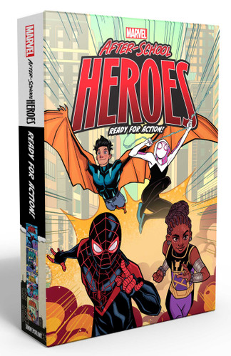 Marvel After-School Heroes Ready for Action! (Boxed Set): Miles Morales Untangles a Web; Ghost-Spider's Unbreakable Mission; Shuri Takes Control; Reptil & Ghost-Spider Join Forces! (Marvel After-School Heroes) book cover by Terrance Crawford, MacKenzie Cadenhead