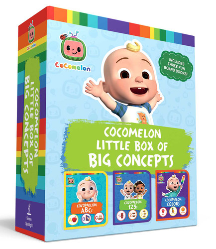 CoComelon Little Box of Big Concepts (Boxed Set): CoComelon ABCs; CoComelon 123s; CoComelon Colors (CoComelon) book cover by Various