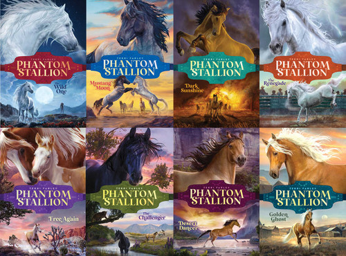 Phantom Stallion Untamed Collected Set: The Wild One; Mustang Moon; Dark Sunshine; The Renegade; Free Again; The Challenger; Desert Dancer; Golden Ghost (Phantom Stallion) book cover by Terri Farley