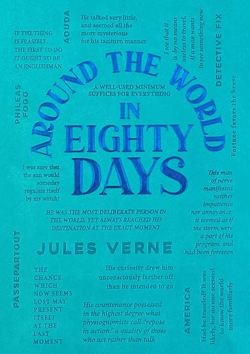 Around the World in Eighty Days (Word Cloud Classics) book cover by Jules Verne