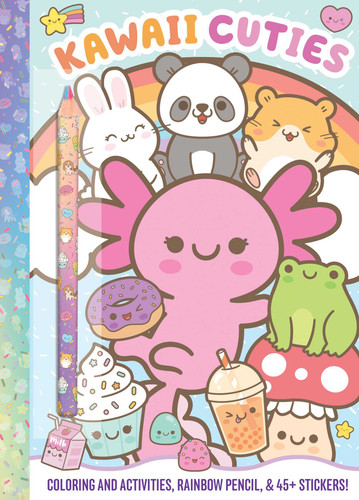 Kawaii Cuties: Coloring Book with Rainbow Pencil (Coloring Book with Rainbow Pencil) book cover by Delaney Foerster