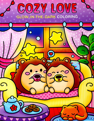 Cozy Love Glow-in-the-Dark Coloring (Cozy Glow-in-the-Dark Coloring) book cover by Editors of Thunder Bay Press