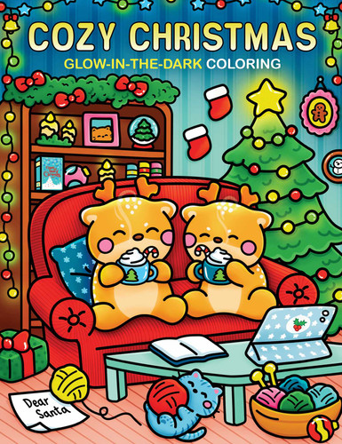 Cozy Christmas Glow-in-the-Dark Coloring (Cozy Glow-in-the-Dark Coloring) book cover by Editors of Thunder Bay Press