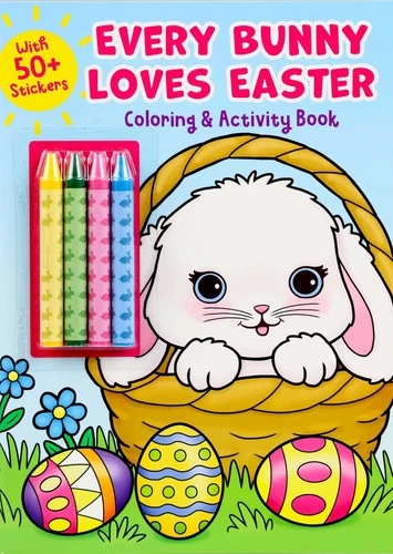 Every Bunny Loves Easter Coloring & Activity Book with 4 Crayons and 50+ Stickers (Color & Activity with Crayons) book cover by Editors of Silver Dolphin Books