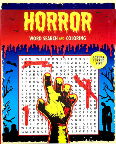 Horror Word Search and Coloring (Coloring Book & Word Search) book cover by Editors of Thunder Bay Press