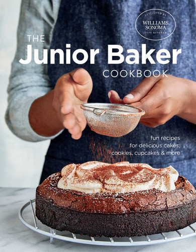 The Junior Baker Cookbook: Fun Recipes for Delicious Cakes, Cookies, Cupcakes & More book cover by Williams Sonoma Test Kitchen