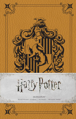 Harry Potter: Hufflepuff Ruled Pocket Journal (Harry Potter) book cover by Insight Editions