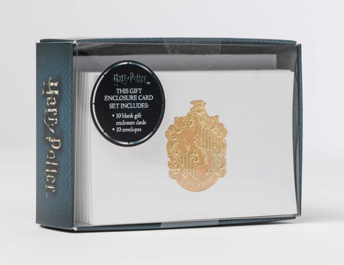 Harry Potter: Hufflepuff Crest Foil Gift Enclosure Cards (Set of 10) (Harry Potter) book cover by Insight Editions