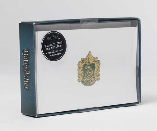 Harry Potter: Slytherin Foil Note Cards (Set of 10) (Harry Potter) book cover by Insight Editions