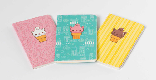 Kitty Cones Pocket Notebook Collection (Set of 3) book cover by Ralph Cosentino