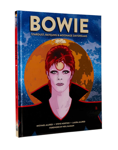 BOWIE: Stardust, Rayguns, & Moonage Daydreams (OGN biography of Ziggy Stardust, gift for Bowie fan, gift for music lover, Neil Gaiman, Michael Allred) book cover by Michael Allred, Steve Horton