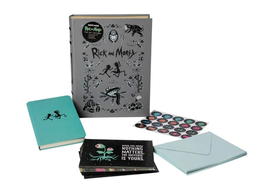 Rick and Morty Deluxe Note Card Set (With Keepsake Book Box) book cover by Insight Editions