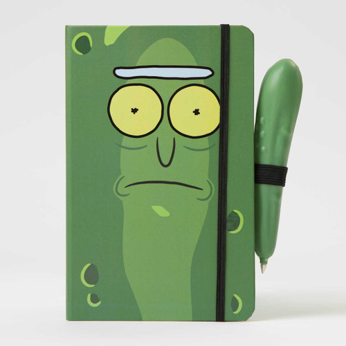 Rick and Morty: Pickle Rick Hardcover Ruled Journal With Pen book cover by Insight Editions