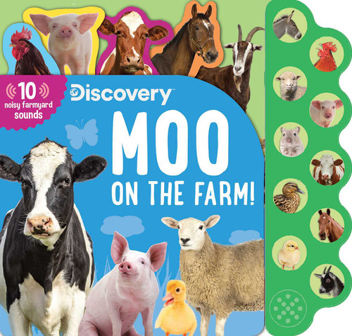 Discovery: Moo on the Farm! (10-Button Sound Books) book cover by Thea Feldman