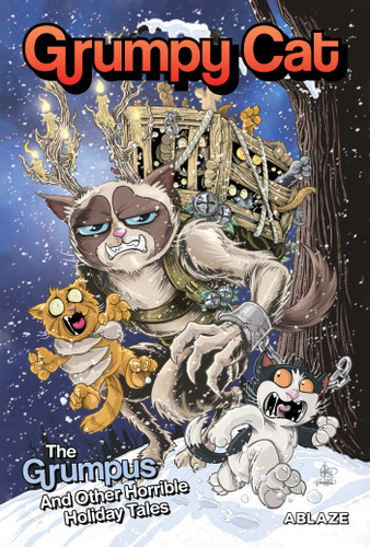 GRUMPY CAT: THE GRUMPUS AND OTHER HORRIBLE HOLIDAY TALES book cover by Steve Orlando, Ben Fisher