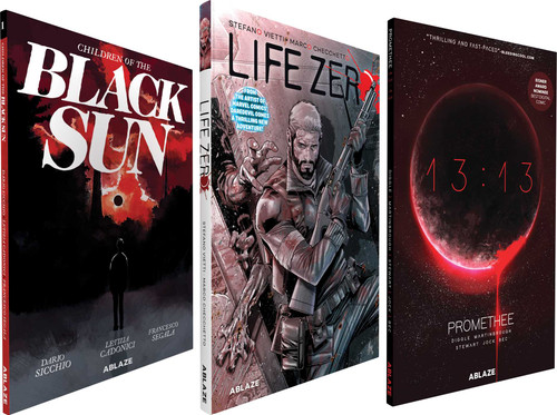 ABLAZE SPOTLIGHT ON SCIENCE FICTION SET book cover by Stefano Vietti, Andy Diggle