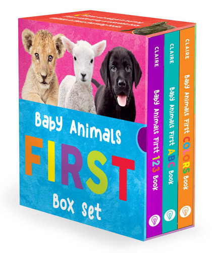 Baby Animals First Box Set: 123, ABC, Colors (Baby Animals First Series) book cover by Alexandra Claire