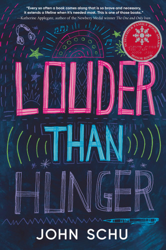 Louder Than Hunger: (A Middle Grade Novel About Mental Health, Eating Disorders, and Self-Acceptance for Kids Ages 10-14 in Grades 5-9) book cover by John Schu