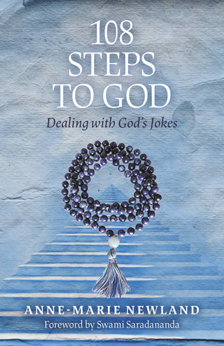 108 Steps to God: Dealing with God's jokes book cover by Anne-Marie Newland