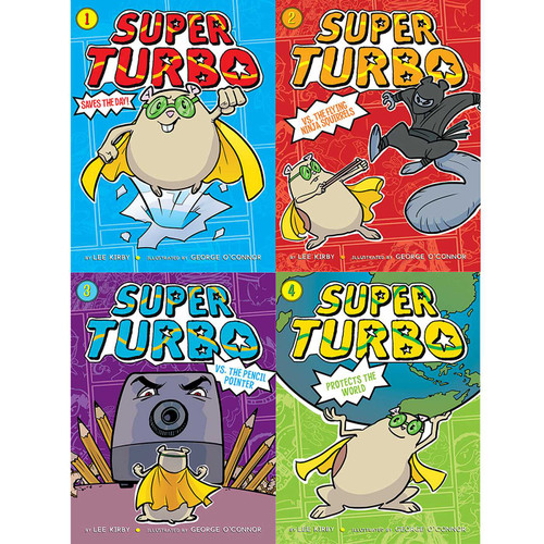 The Super Turbo Collected Set: Super Turbo Saves the Day!; Super Turbo vs. the Flying Ninja Squirrels; Super Turbo vs. the Pencil Pointer; Super Turbo Protects the World (Super Turbo) book cover by Lee Kirby