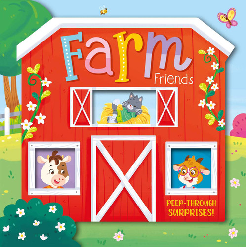 Farm Friends: Peep-through Surprise Lift-a-Flap Board Book book cover by IglooBooks