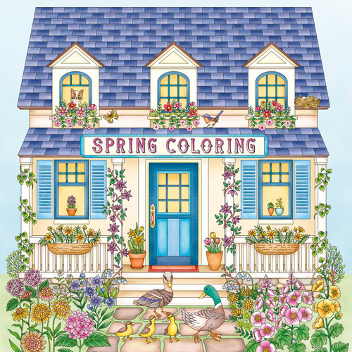 Spring Coloring: a Calming Coloring Book for Adults book cover by IglooBooks