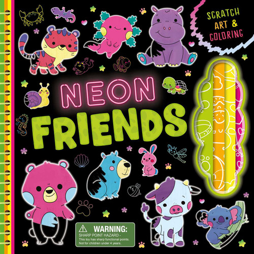 Neon Friends: Scratch Art & Coloring book cover by IglooBooks