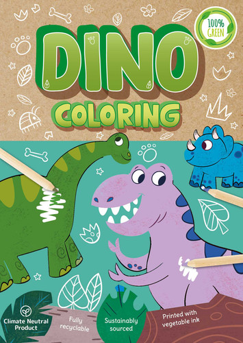 Dino Coloring: A Fully Recyclable Coloring Book book cover by IglooBooks
