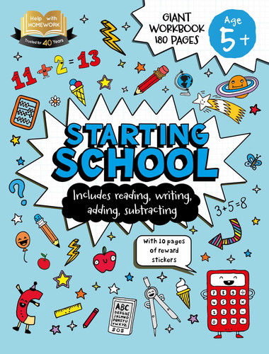 Help With Homework: Age 5+ Starting School: Includes Reading, Writing, Adding, Subtracting, and 10 Pages of Reward Stickers (Help With Homework) book cover by IglooBooks