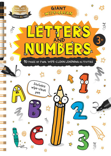 Help with Homework Letters & Numbers-Giant Wipe-Clean Learning Activities Book: Includes Wipe-Clean Pen (Help With Homework) book cover by IglooBooks