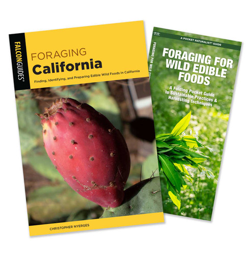 Foraging California Guidebook and Folding Pocket Guide Bundle: Finding, Identifying, and Preparing Edible Wild Foods in California book cover by Christopher Nyerges, James Kavanagh