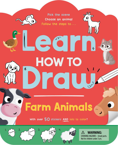 Learn How to Draw: Farm Animals: with Over 50 Stickers & Lots to Color book cover by IglooBooks