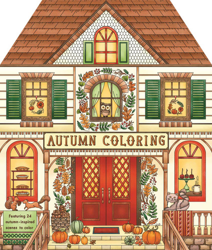 Autumn Coloring: Featuring 24 Sweater-Weather Scenes to Color book cover by IglooBooks