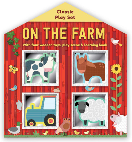On the Farm: Wooden Toy Play Set: With Four Wooden Toys, Play Scene & Learning Book book cover by IglooBooks