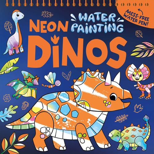 Neon Water Painting Dinos: Mess Free Activity Book book cover by IglooBooks
