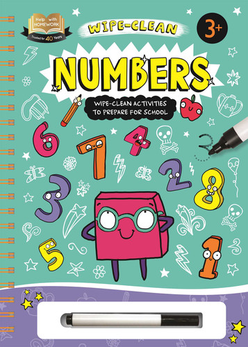 Help With Homework: Numbers-Wipe-Clean Activities to Prepare for School: Includes Wipe-Clean Pen book cover by IglooBooks