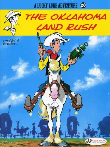 The Oklahoma Land Rush (Lucky Luke) book cover by Goscinny
