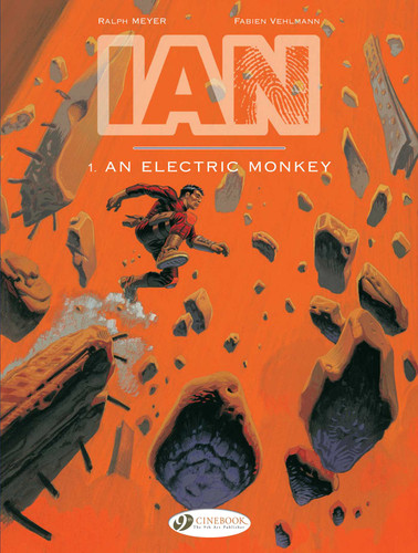 An Electric Monkey (Ian) book cover by Fabien Vehlmann
