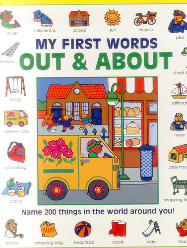 My First Words: Out and About: Name 200 Things In The World Around You! book cover by Nicola Baxter
