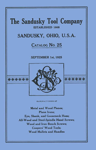Sandusky Tool Co. 1925 Catalog: Catalog No. 25, September 1st, 1925 book cover by Sandusky Tool Company