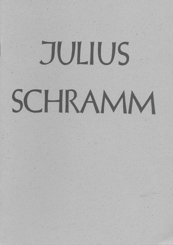 Julius Schramm book cover by Hugo Kuekelhaus