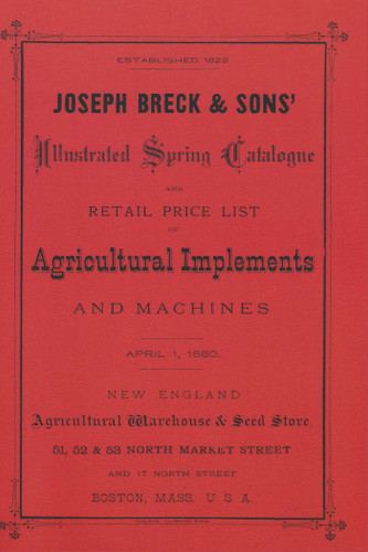 Joseph Breck & Sons' 1880 Catalogue book cover by Joseph Breck